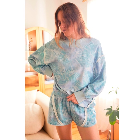 Urban Outfitters Out From Under Seamed Blue Pullover Sweatshirt - Picture 2 of 8